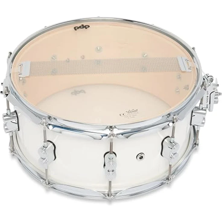DW PDP 14"x6,5" CM Pearlescent White, Snare Drum aus 10-lagigem Ahorn mit Chrome Hardware und True-Pitch Spannschrauben – Bild 4