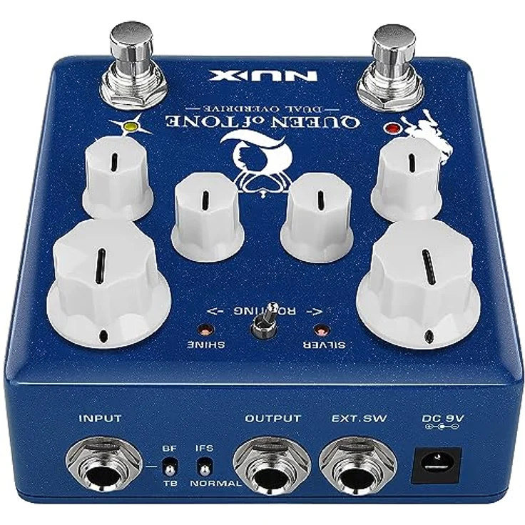 Nux Queen of Tone Overdrive, Effektpedal für E-Gitarre mit True/Buffered Bypass und 6 Reglern – Bild 5