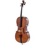 Stentor SR1108 Cello Student II 4/4, Einsteigermodell mit massiver Fichtendecke, Ahornkorpus, Ebenholzgriffbrett und Tasche