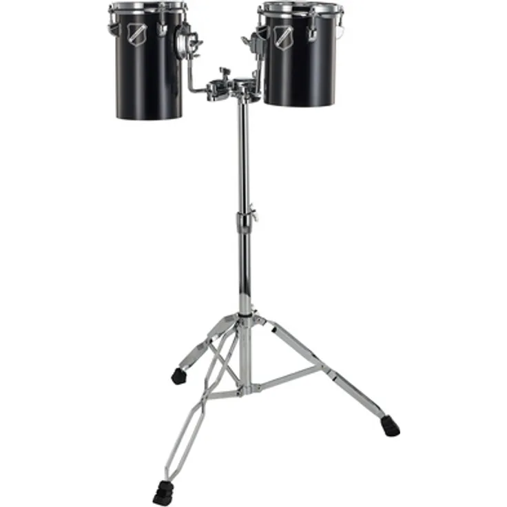 Millenium OB-6180 Octoban Set High, Percussion Set mit 06"x08" und 06"x10" Toms, schwarz, inklusive doppelstrebigem Doppeltomständer