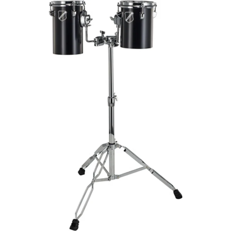 Millenium OB-6180 Octoban Set High, Percussion Set mit 06"x08" und 06"x10" Toms, schwarz, inklusive doppelstrebigem Doppeltomständer