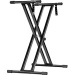 CAHAYA CY0245, höhenverstellbarer doppelreihiger Keyboardständer aus rutschfestem Metall, faltbar und tragbar