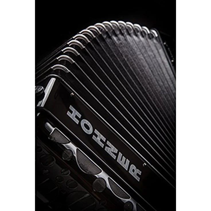 Hohner Amica Forte III 72 BK Silent, Piano-Akkordeon mit 72 Bässen, 34 Tasten, 3 Chören, schwarz – Bild 2