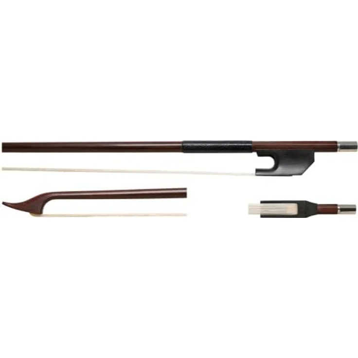 Gewa Nyckelharpa Bogen, 38 cm Spiel- und Haarlänge, mit Ebenholzfrosch und barocker Kopfform – Bild 2