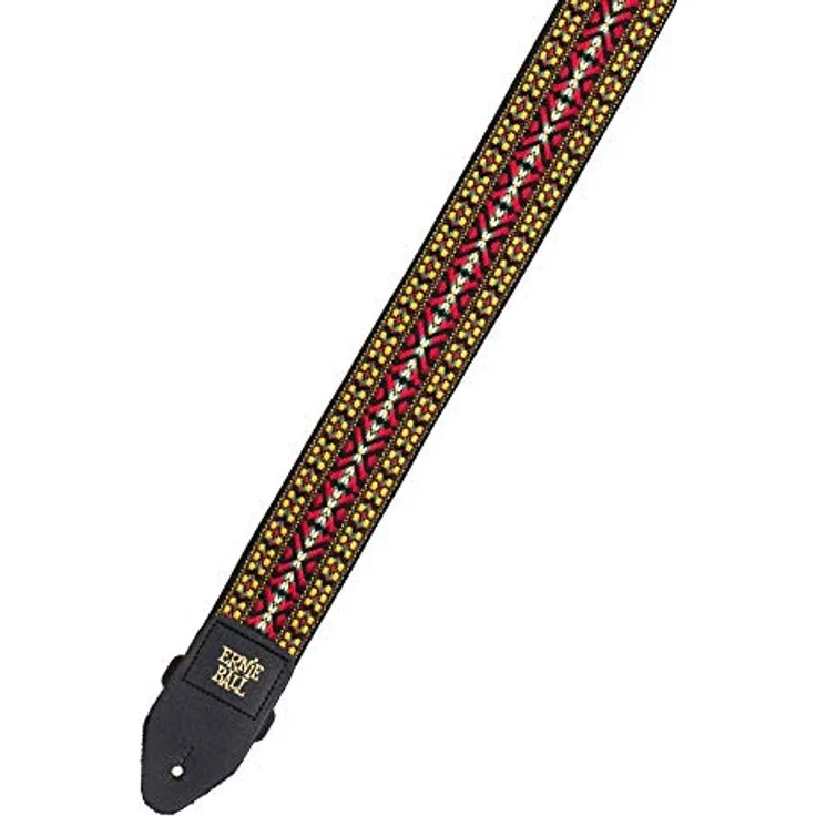 Ernie Ball E-Guitar Strap California Wave, Gitarrengurt aus Polypropylen mit Lederenden, verstellbar von 104 cm bis 183 cm, Farbe California Wave Jacquard, Breite 51 mm – Bild 3