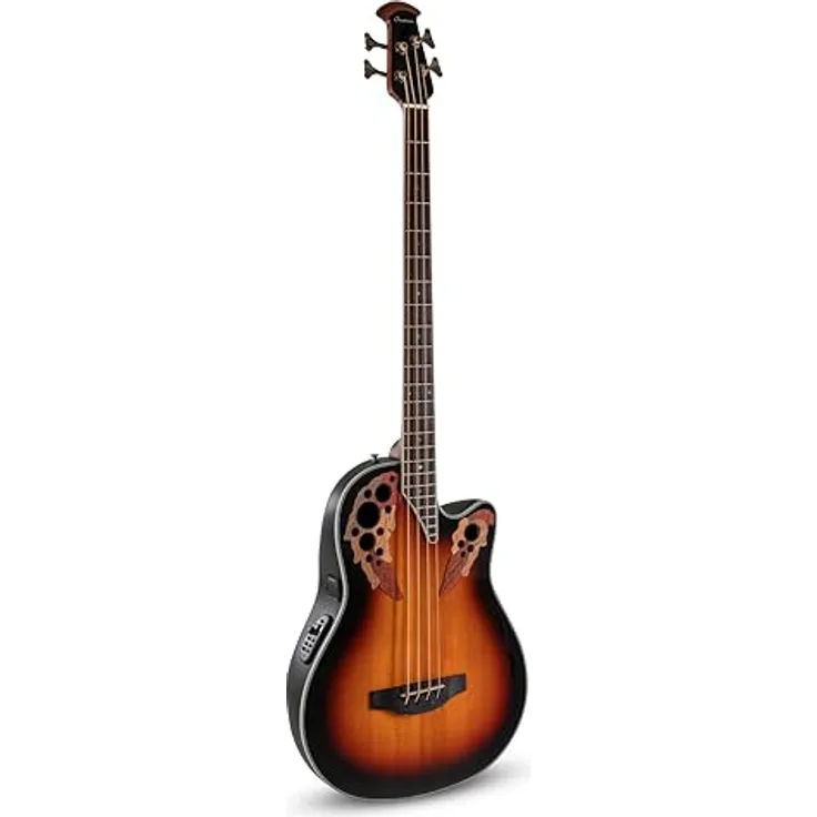 Ovation Celebrity Elite CEB44-1N-G, Mid-Depth Akustikbass mit Tonabnehmer und OP4BT Preamp, New England Burst