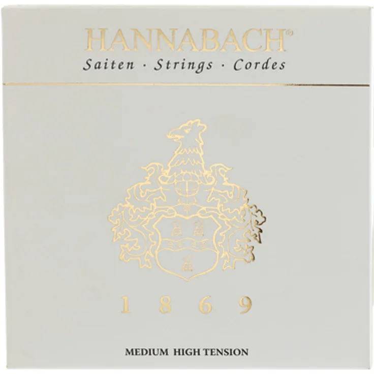 Hannabach 1869 Carbon/Gold MHT Set, Premium Gitarrensaiten für Konzertgitarre mit HiTech Multifilamentkern, Medium/High Tension
