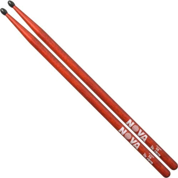 Vic Firth 5ANR Nova Hickory Drumsticks, rot, mit Nylonkopf, 406mm Länge, 14,3mm Durchmesser – Bild 6