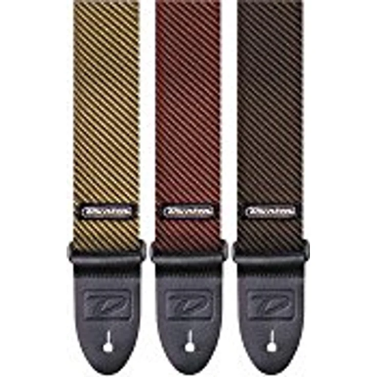 Dunlop Classic Tweed Strap, Gitarrengurt aus Polyester mit Leder-Endstück, verstellbar von 104 cm bis 183 cm, Tweed-Farbe – Bild 1