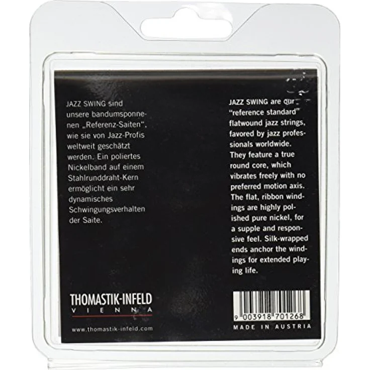 Thomastik Jazz Swing Series JS110, E-Gitarre Saiten Satz, Nickel Flat Wound Extra Light .010-.044w – Bild 2