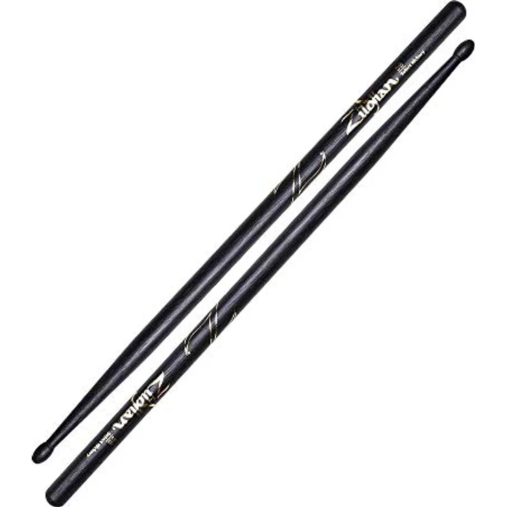 Zildjian 5B Black Hickory Drumsticks, ovaler Holzkopf, Länge 406mm, Durchmesser 15,1mm, schwarz – Bild 2