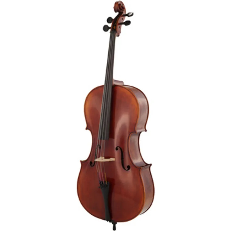 Gewa Maestro 31 Antique Cello 4/4, Massivholz aus geflammtem Ahorn, Fichtendecke, Ebenholzgriffbrett, dunkelrotbraune Handlackierung
