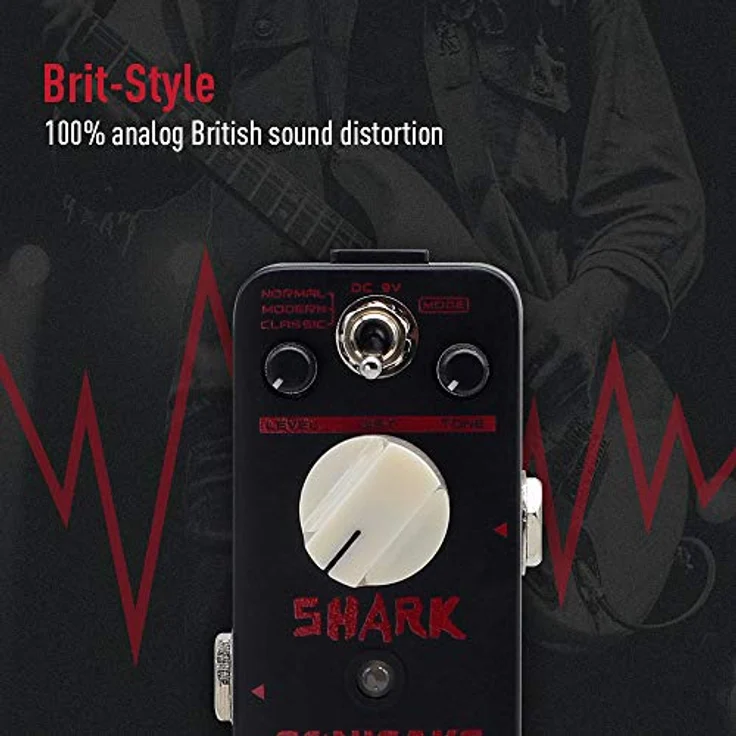 SONICAKE Distortion Gitarre, analoges Effektpedal mit 3 Mode Tone Shaping und True Bypass – Bild 2