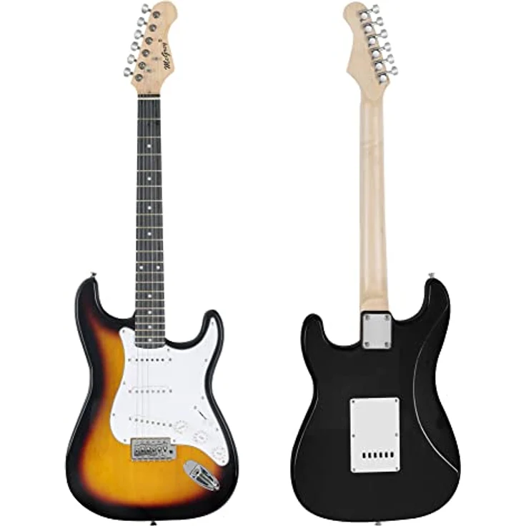 McGrey Rockit ST E-Gitarren Komplettset, 8-teiliges Anfängerset mit Verstärker, Gitarrentasche und Sunburst Finish – Bild 2