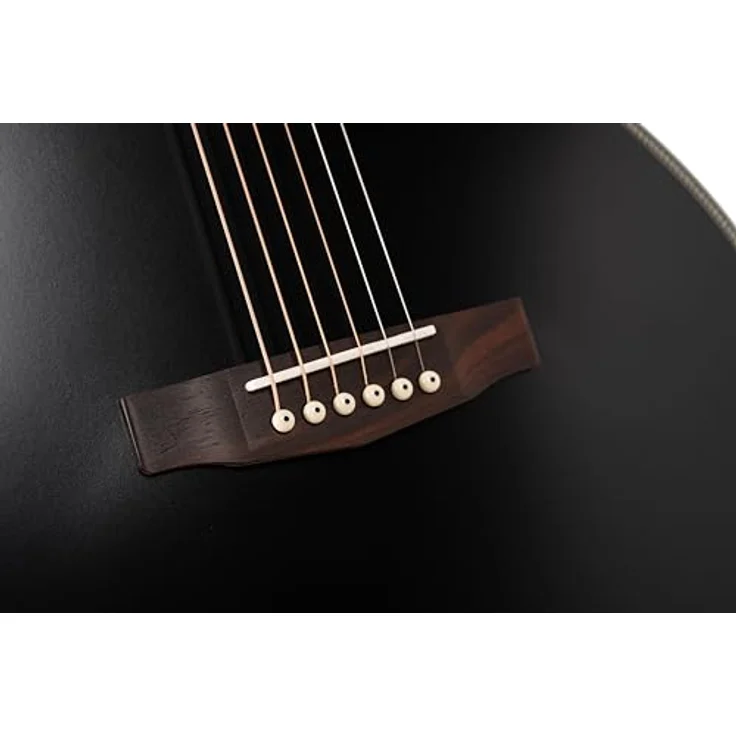 Cort Essence OC4 Black Top, Westerngitarre mit massiver Sitka-Fichtendecke, Mahagoni Korpus und Fishman Presys VT System, schwarz/natur – Bild 8