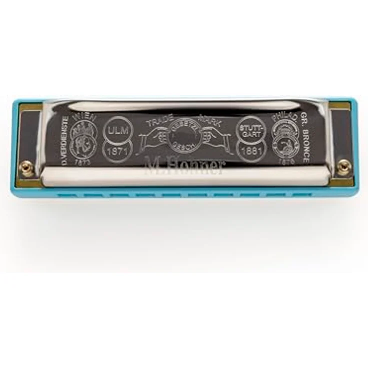 Hohner Rocket Low Harp LD, Mundharmonika in Low D-Dur mit 20 Stimmzungen, ABS-Kunststoff (blau), Edelstahl-Deckel, mit Etui, Made in Germany – Bild 5