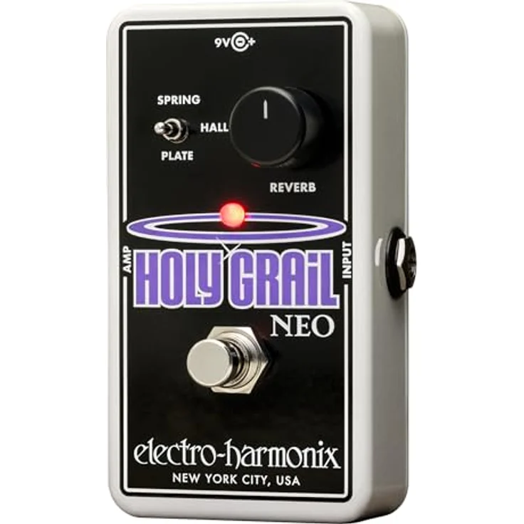 Electro Harmonix Holy Grail Neo, Reverb Pedal mit Spring, Plate und Hall Effekten, True Bypass, kompaktes Design mit 9V Netzteil – Bild 1