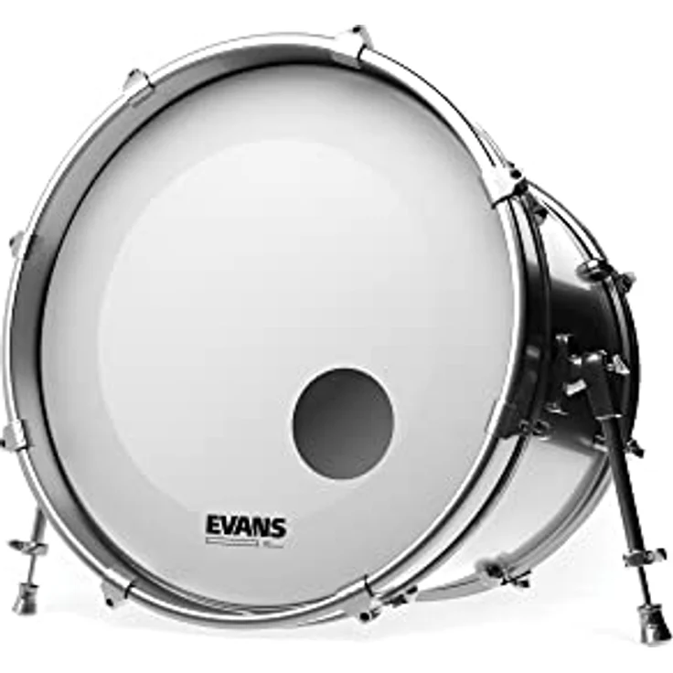 Evans EQ3 Coated White 20" Bass Drum Reso, Schlagzeugfell für ausgewogene Klangqualität, weiß – Bild 2
