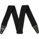 Fender Supersoft Strap Black, Gitarrengurt aus gesponnenem Polyestergewebe, verstellbar von 119 bis 142 cm, 5 cm breit, schwarz