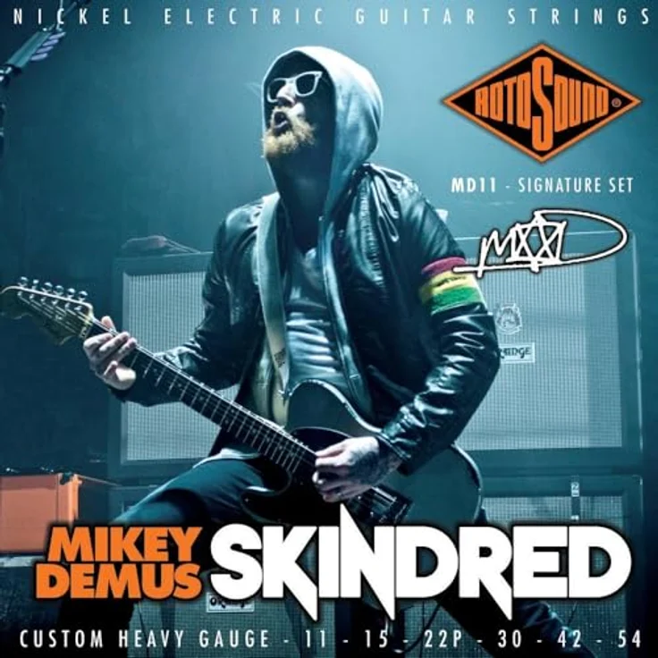Rotosound MD10 Mikey Demus Set 10-54, Gitarrensaiten für tiefere Stimmungen, vernickelt, Hex Core, Ball End – Bild 2