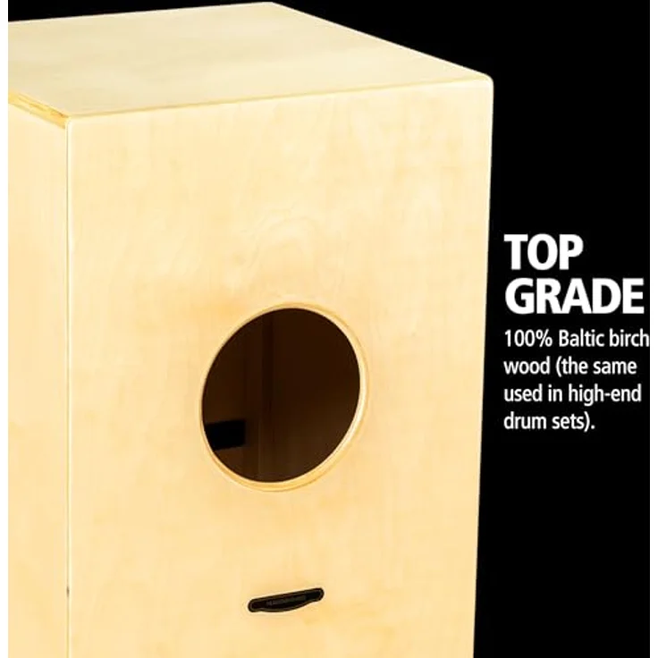 Meinl Headliner Cajon HCAJ1NT, kompakte Sitztrommel aus Rubber Wood mit Bass- und Snare-Sounds, rutschfesten Gummifüßen – Bild 2