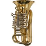 ZO ZTU-F800L F-Tuba, kompakte Reisetuba aus Messing mit 4 Drehventilen, inkl. Gigbag und 18C Mundstück