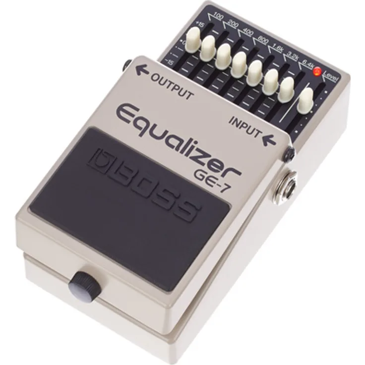 Boss GE-7 Equalizer, Gitarren Effektpedal mit 7-Band EQ und +/- 15dB, ideal für Gitarren-Sounds