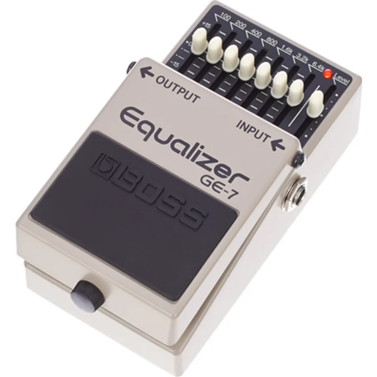Boss GE-7 Equalizer, Gitarren Effektpedal mit 7-Band EQ und +/- 15dB, ideal für Gitarren-Sounds