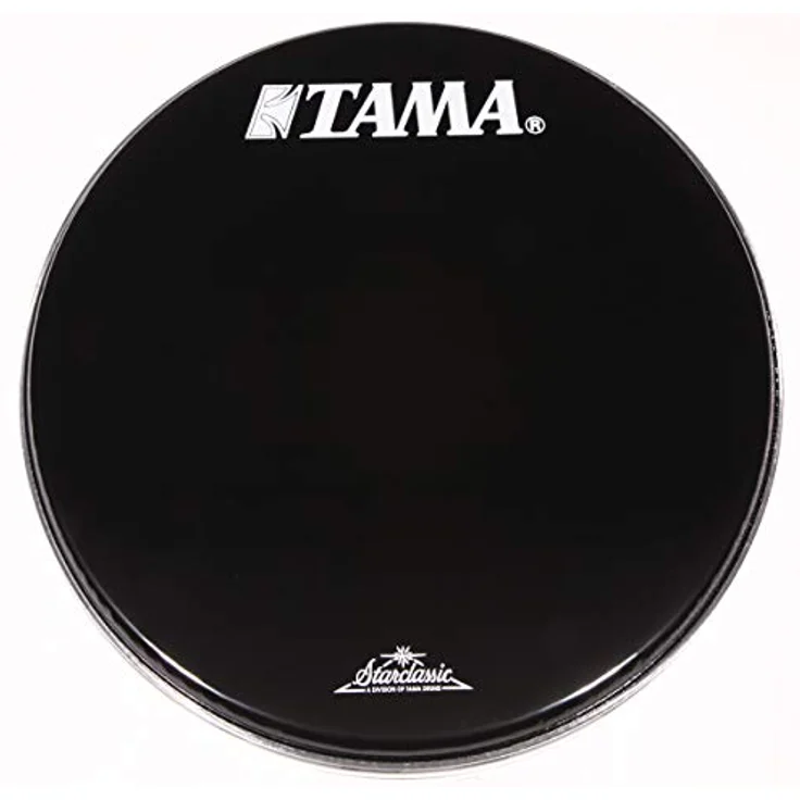 Tama 22" Resonant Bass Drum Fell, Schwarz, einschichtiges, dünnes Resonanzfell mit Tama Logo – Bild 1