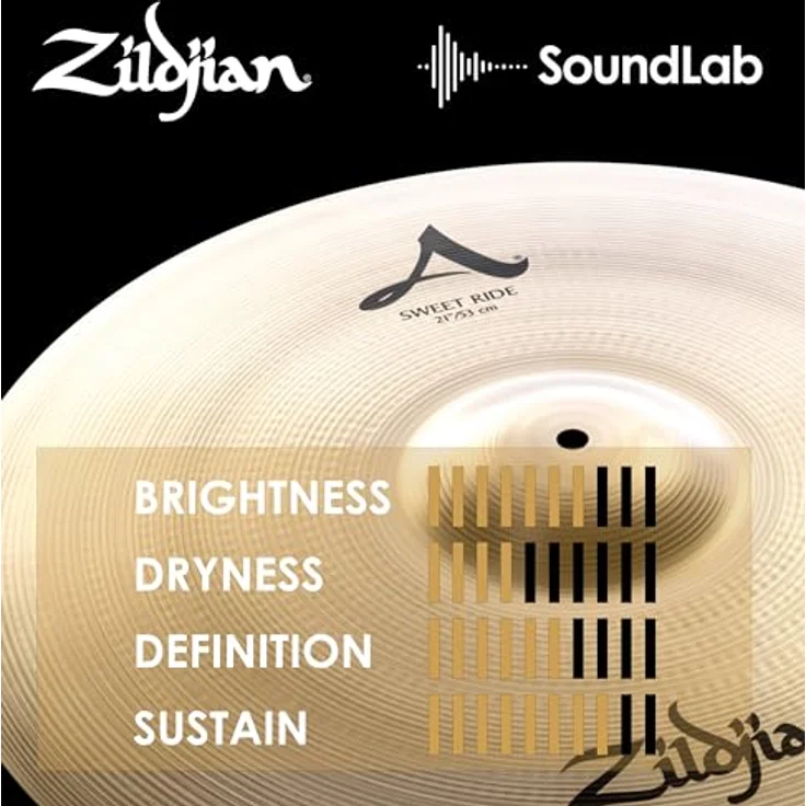 Zildjian 21" A-Series Sweet Ride, Brillant Ausführung, rund klingendes Ridebecken mit mittleren Obertönen – Bild 6