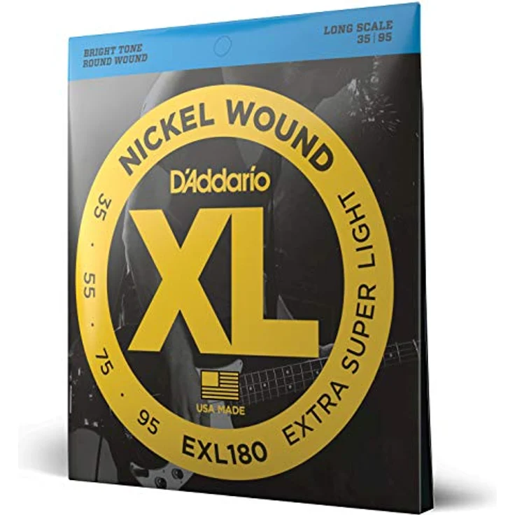 D'Addario EXL180 Bassgitarrensaiten, Nickelumwickelt, Extra Super Light, Saitenstärken 35-95, Long Scale – Bild 1