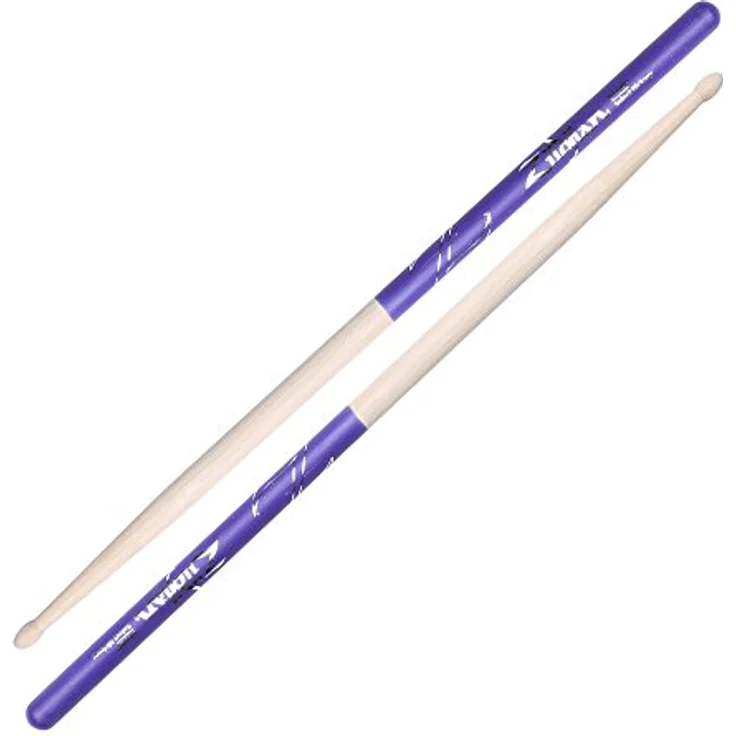 Zildjian 5A Acorn Neon Pink Drumsticks, Holzspitzen, 16" Länge, ovaler Kopf, DIP-Beschichtung