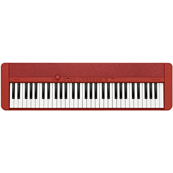 Casio Casiotone CT-S1RD, Piano-Keyboard mit 61 anschlagdynamischen Tasten, 61 Sounds, rot