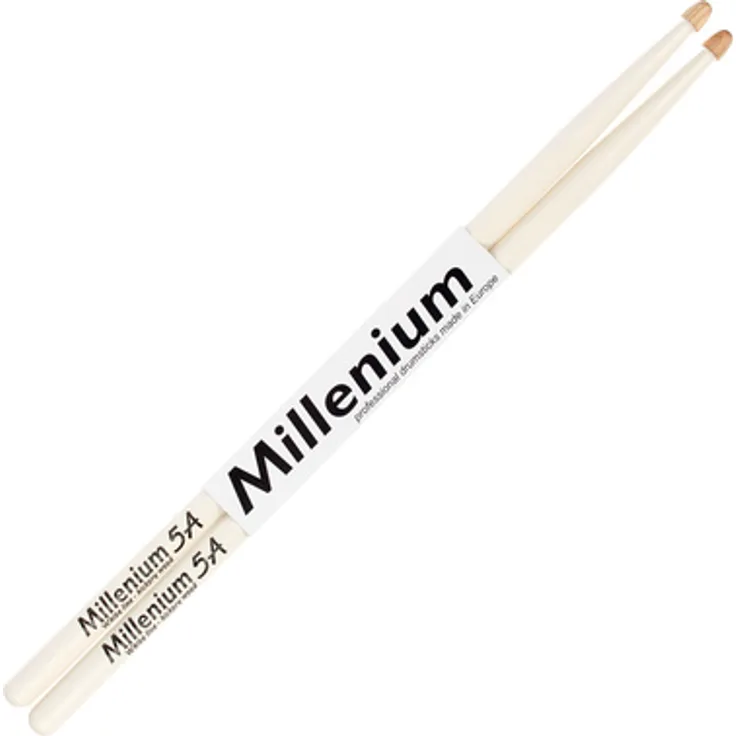 Millenium H5A Hickory Sticks, Drumsticks aus American Hickory, weiß, 410 mm Länge, 14 mm Griffdurchmesser
