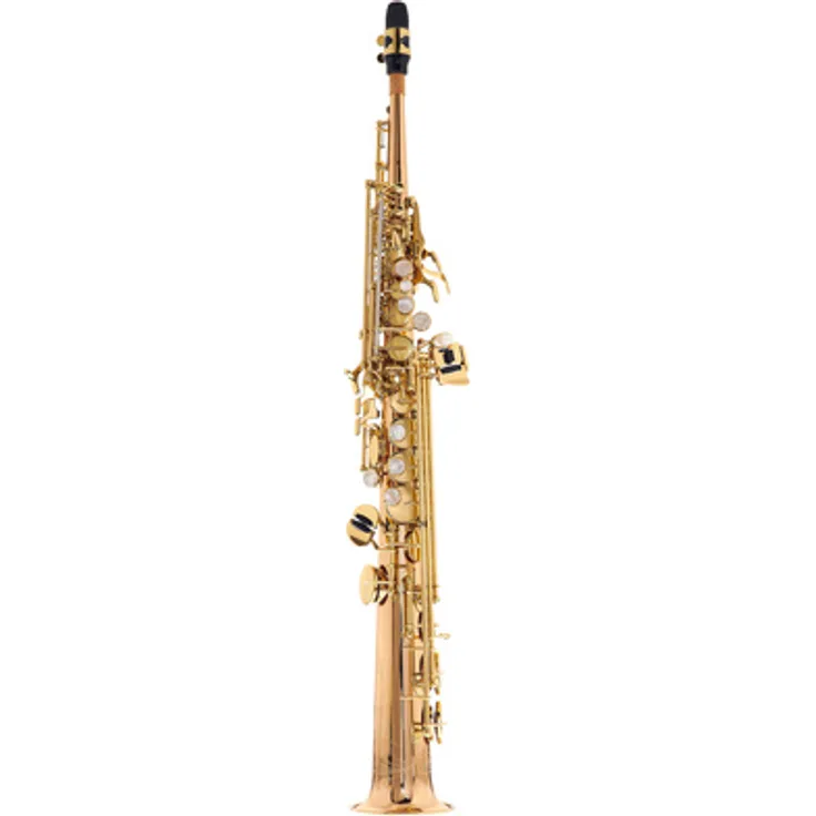 Yanagisawa S-WO2 Sopransaxophon, Professionelles Modell mit Bronze Korpus, Hoch F#-Klappe, Handgravur, inkl. Etui und Mundstück