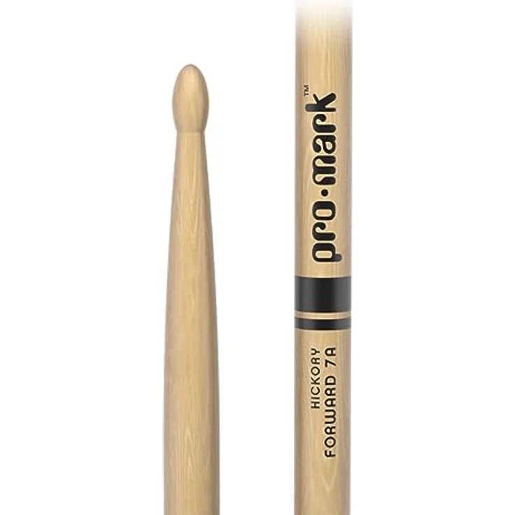 Pro Mark 7A Classic Forward H.4pcs Pack, Hickory Drumsticks mit ovaler Spitze, 39,05 cm Länge, 1,3 cm Durchmesser, Forward Balance – Bild 3