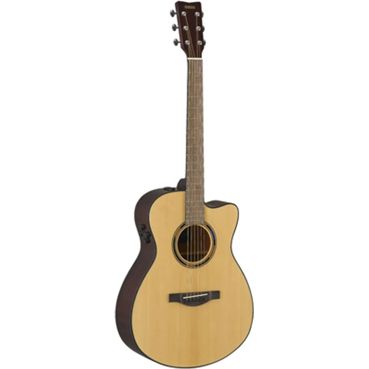 Yamaha TAS1 C Natural, Concert Cutaway Westerngitarre mit Tonabnehmer, Reverb, Chorus, Delay und Bluetooth, Farbe: Natural