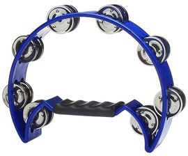 Millenium HT200 BL, Tambourine mit 16 Paar doppelreihigen Schellen, blau