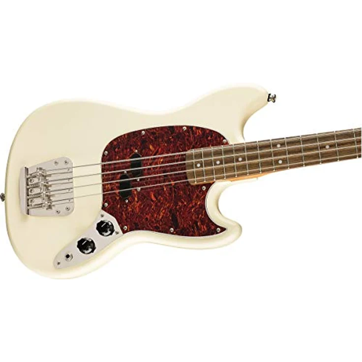 Squier CV 60s Mustang Bass OW, E-Bass mit Nato-Korpus, Ahornhals und 19 Bünden, Olympic White – Bild 6