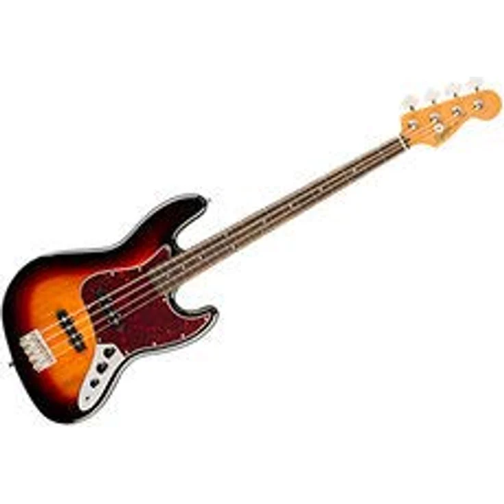 Squier by Fender Classic Vibe '60s Jazz Bass, 3-Color Sunburst, Alnico-Single-Coil-Tonabnehmer, schlankes C-förmiges Halsprofil – Bild 4