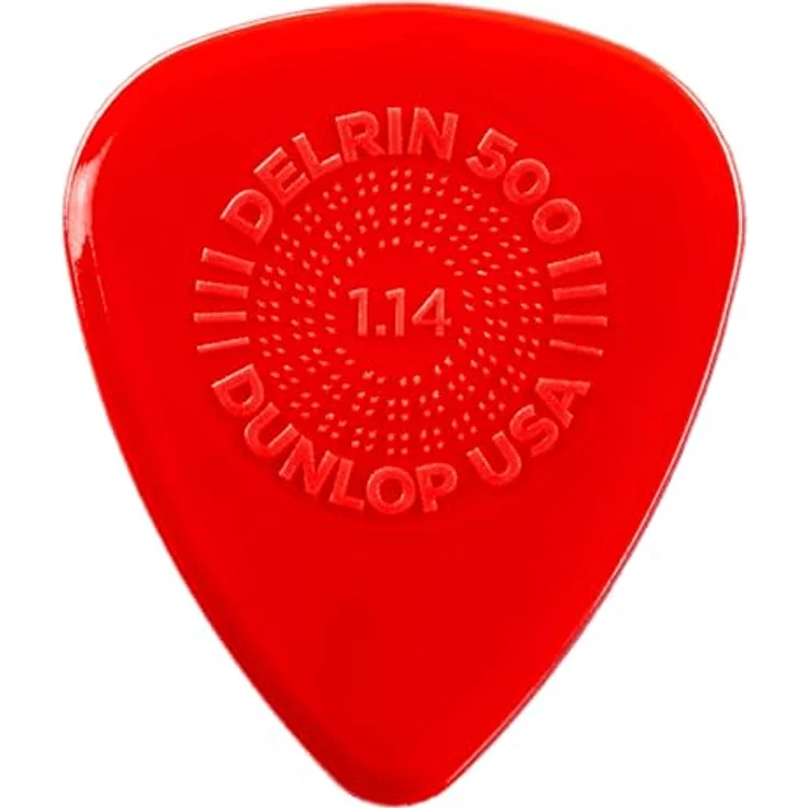 Dunlop Primegrip Delrin 500 Plektrum 1.14 mm, 12er Pack, Standardform für verbesserte Kontrolle – Bild 3
