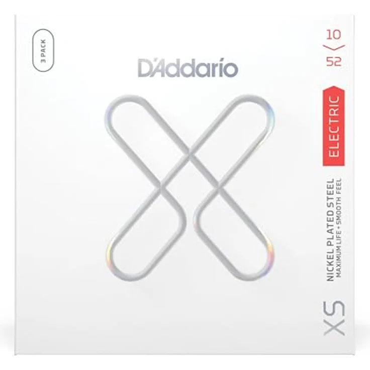 Daddario XSE1052-3P, E-Gitarrensaiten Set Light Top / Heavy Bottom, Nickel Plated Steel, 6 Saiten, .010 - .052, hergestellt in U.S.A – Bild 1