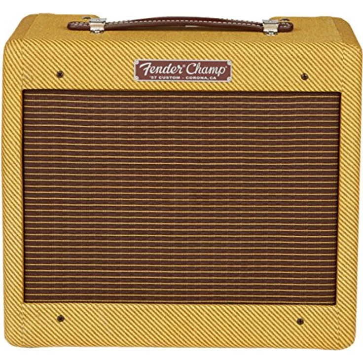 Fender 57 Custom Champ, E-Gitarren-Combo mit Vollröhrenverstärkung, 5 Watt, Tweed Finish, inkl. Schutzhülle – Bild 1