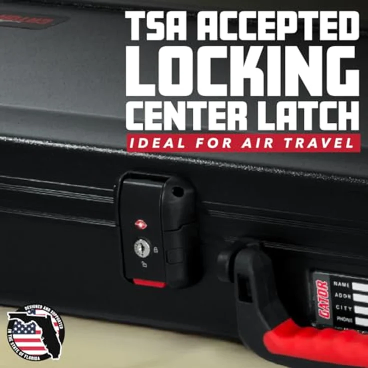 Gator TSA Headless Electric Guitar Case, anpassbares EPS-Interieur, ATA-geformtes Polyethylen, schwarz – Bild 2