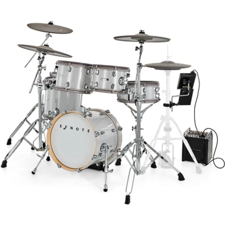Efnote Pro 501 Traditional E-Drum Set, 6-lagige Birkenholz Kessel, 15 Preset Drum Sets, 20 User Sets, Bluetooth MIDI und Audio