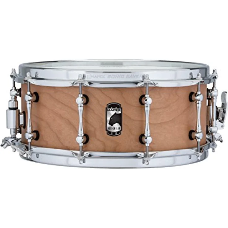 Mapex 13"x5,5" DL Cherry Bomb, Einzeltrommel aus Kirschholz mit Natural Satin Wood Finish, Sonic Saver Reifen, Chrom Hardware Finish, Puresound Teppich – Bild 2