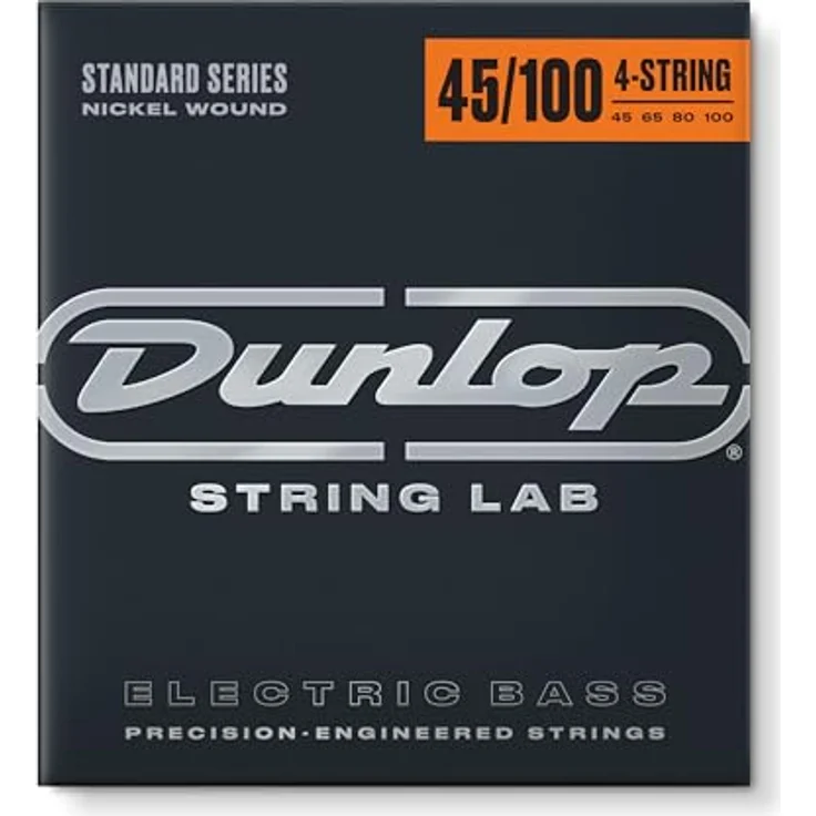 Dunlop Standard Series Nickel Wound E-Bass Saitensatz 4-saitig Long Scale 45-100, warmer Klang, versiegelt gegen Korrosion – Bild 1