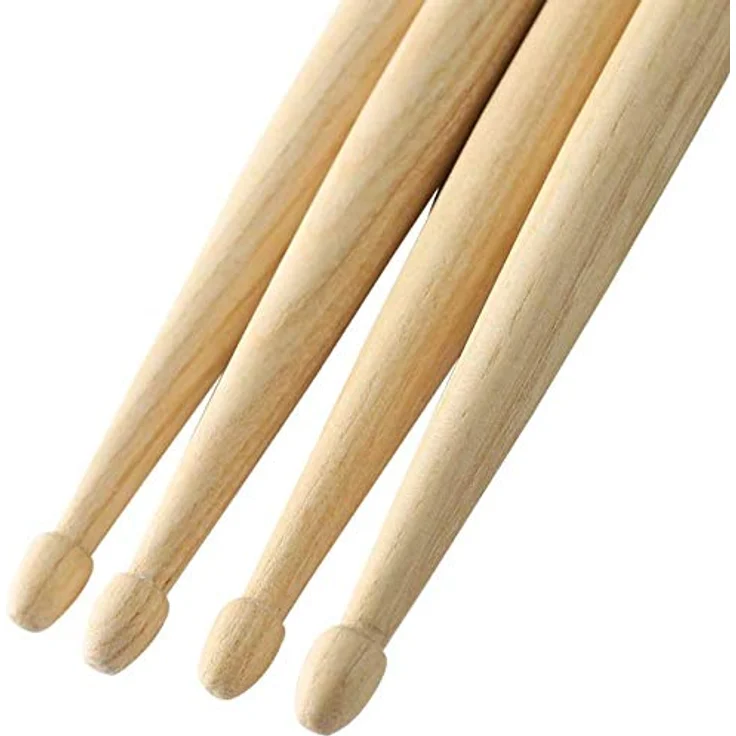 Musfunny Drumsticks 5A, 2 Paar rutschfeste Holz-Trommelstöcke mit tropfenförmiger Spitze für Kinder und Erwachsene, leicht und langlebig – Bild 5