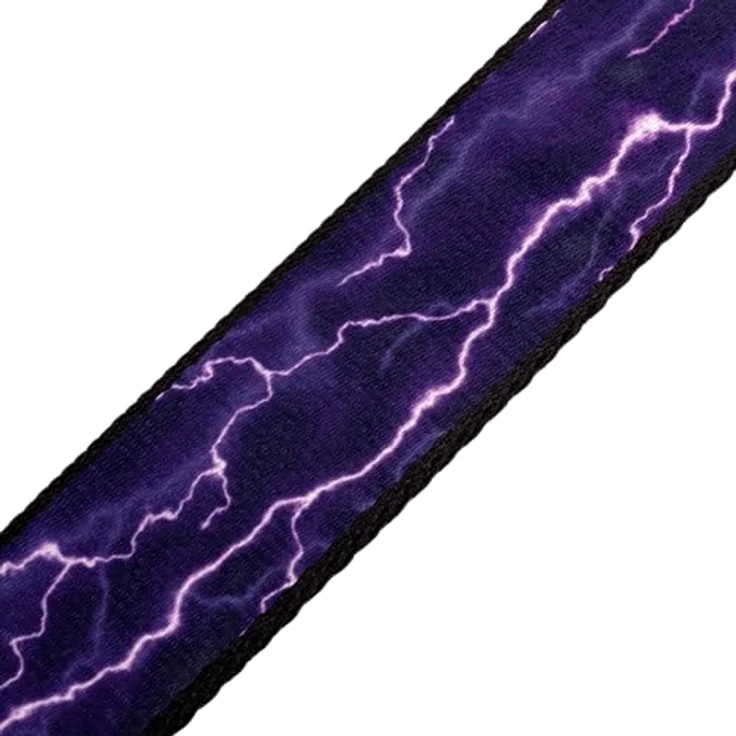 Levys Poly Strap MP-18, Gitarrengurt aus Polyester mit Lederendstück und Gleitschnalle, 2" Breite, violett, made in Canada – Bild 4