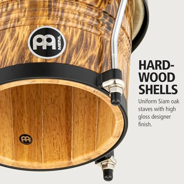 Meinl FWB190LB Marathon Designer Bongos, Leopard Burl, 6 3/4" Macho und 8" Hembra, Gummibaum, handselektierte Büffelfelle, Free Ride System – Bild 2